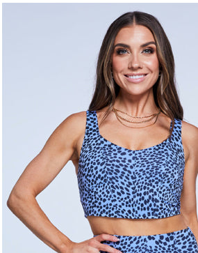 Jo + Jax Jenna Corset Crop Iris Cheetah