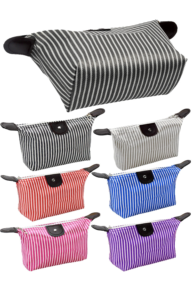 Striped Cosmetic Bag