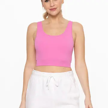 Mono B Seamless Ribbed Crop Tank