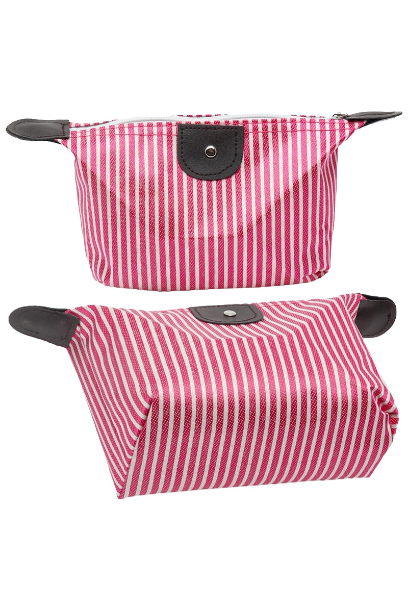 Striped Cosmetic Bag